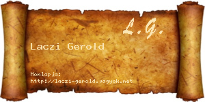 Laczi Gerold névjegykártya