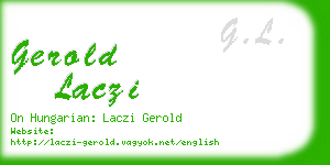 gerold laczi business card